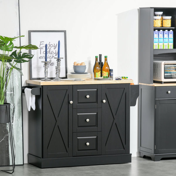 Gracie Oaks Kerlin Wood Kitchen Island & Reviews Wayfair